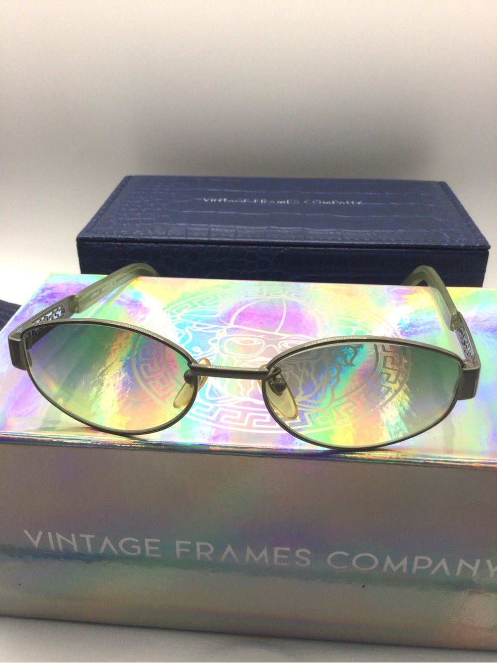 La Perla vintage Frames Company Aviator Sunglasses in Olive Green